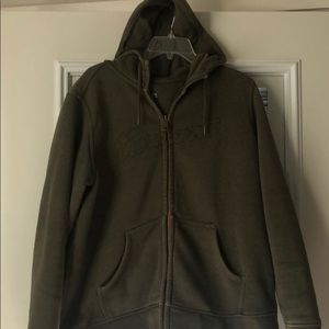 Army green Carhartt full zip sweatshirt